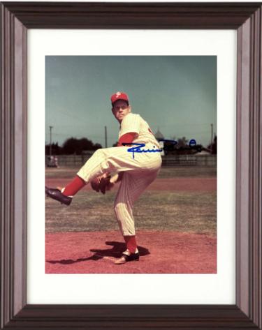 Robin Roberts Autographed Philadelphia Phillies MLB Licensed 8 x 10 Photograph minor dings Custom Framing- COA (HOF) - CTBL_m43541-Powers Sports Memorabilia