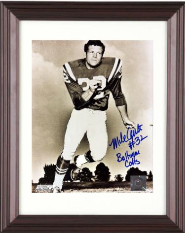 Mike Curtis Autographed Baltimore Colts NFL 8 x 10 Photograph #32 minor dings Custom Framing- COA/Ticket-Powers Sports Memorabilia