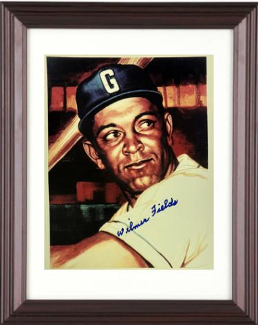 Wilmer Fields Autographed Homestead Grays Negro League 8 x 10 Photograph minor dings Custom Framing- COA-Powers Sports Memorabilia