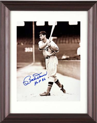 Bobby Doerr Autographed Boston Red Sox 8 x 10 Photograph HOF 86 minor dings Custom Framing- COA/Ticket-Powers Sports Memorabilia