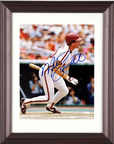 Mike Schmidt Autographed Philadelphia Phillies MLB Licensed 8 x 10 Photograph minor dings Custom Framing- Ken Goldin, The Score Board, Inc C-Powers Sports Memorabilia