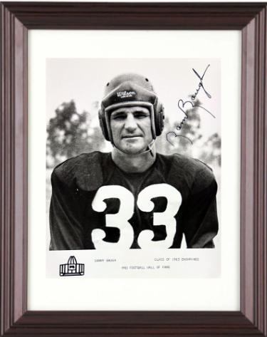 Sam/Sammy Baugh Autographed HOF Enshrinee Class of 1963 B&W 8 x 10 Photograph minor dings Custom Framing- COA (TCU/Washington) - CTBL_m44200-Powers Sports Memorabilia