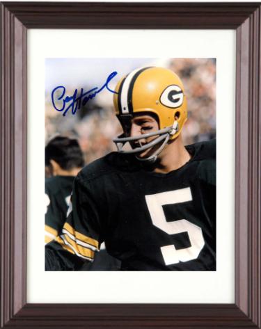Paul Hornung Autographed Green Bay Packers 8 x 10 Photograph imperfect Custom Framing- NFL Alumni LOA - CTBL_m45097-Powers Sports Memorabilia