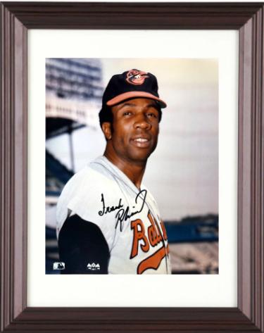 Frank Robinson Autographed Baltimore Orioles MLB Licensed 8 x 10 Photograph Custom Framing- Tuff Stuff COA (HOF/TC) - CTBL_m45263-Powers Sports Memorabilia