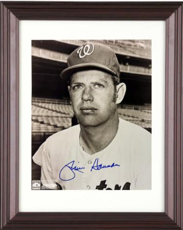 Jim Hannan Autographed Washington Senators MLB Licensed 8 x 10 Photograph Custom Framing- COA/Ticket-Powers Sports Memorabilia