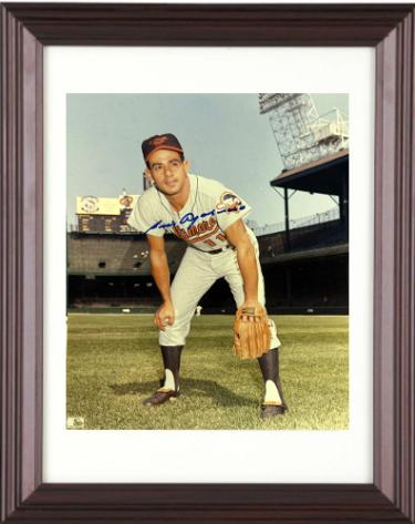 Luis Aparicio Autographed Baltimore Orioles MLB Licensed 8 x 10 Photograph imperfect Custom Framing- COA-Powers Sports Memorabilia