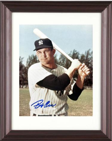 Bob Cerv Autographed New York Yankees 8 x 10 Photograph Custom Framing- COA (WS Champ) - CTBL_m45902-Powers Sports Memorabilia