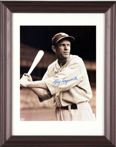 Ray Hayworth Autographed Detroit Tigers MLB 8 x 10 Photograph Custom Framing minor dings- COA (1935 WS Champ)-Powers Sports Memorabilia