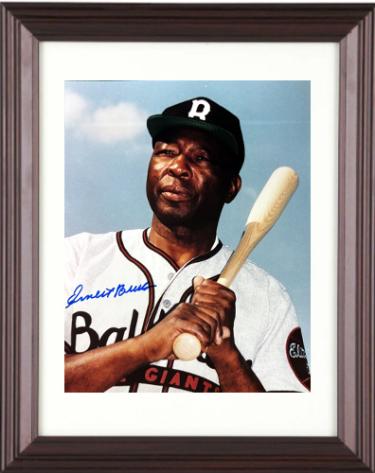 Ernest Burke Autographed Baltimore Elite Giants Negro League 8 x 10 Photograph Custom Framing imperfect-COA-Powers Sports Memorabilia