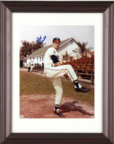 Bob Buhl Autographed Milwaukee Braves MLB 8 x 10 Photograph Custom Framing imperfect - COA (1957 WS Champ/2X All-Star)-Powers Sports Memorabilia
