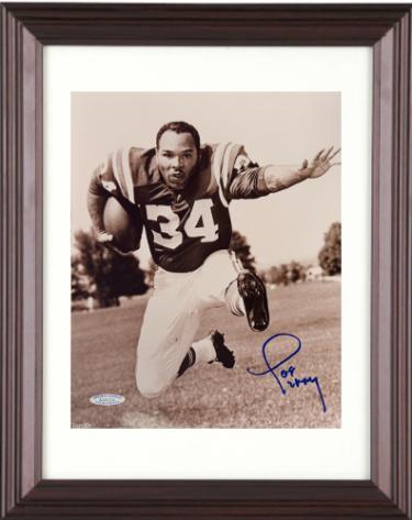 Joe Perry Autographed San Francisco 49ers 8 x 10 Photograph Custom Framing imperfect- COA (HOF)-Powers Sports Memorabilia