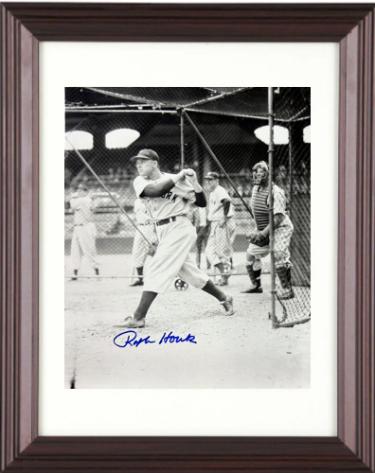 Ralph Houk Autographed New York Yankees 8 x 10 Photograph Custom Framing imperfect- COA -'61 & '62 WS Champ-Powers Sports Memorabilia