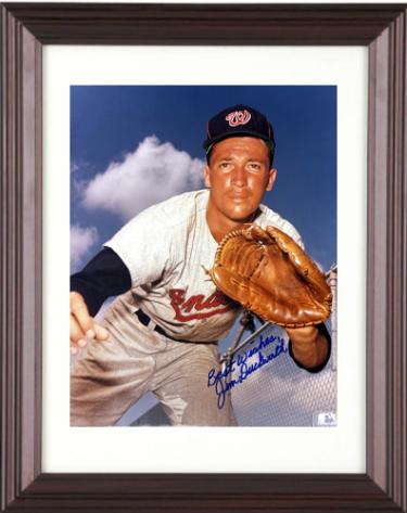 Jim Duckworth Autographed Washington Nationals MLB Licensed 8 x 10 Photograph Custom Framing imperfect- COA - CTBL_m46644-Powers Sports Memorabilia