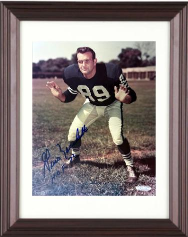 Gino Marchetti Autographed Baltimore Colts NFL Licensed 8 x 10 Photograph Custom Framing HOF 72 imperfect- COA-Powers Sports Memorabilia