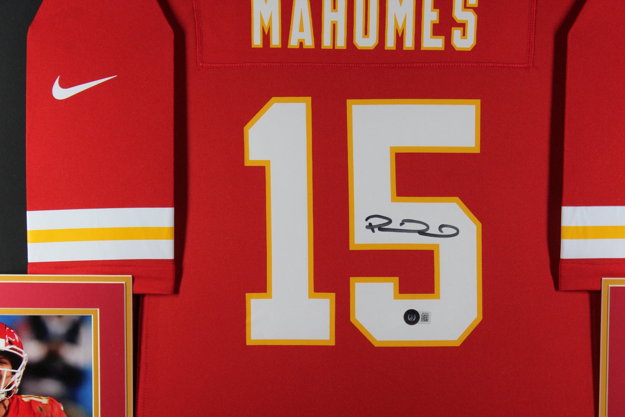 Patrick Mahomes Autographed Kansas City Chiefs Nike Game Football Signed Framed Jersey Beckett COA A-Powers Sports Memorabilia