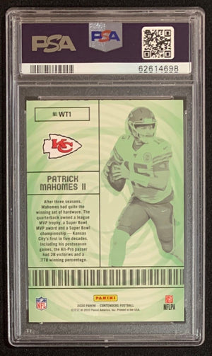 Patrick Mahomes 2020 Panini Contenders Winning Ticket Football Card #WT1 Graded PSA 10-Powers Sports Memorabilia