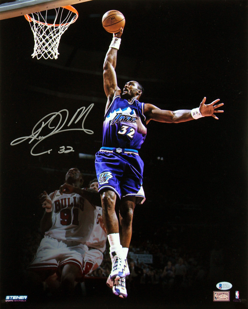Karl Malone Autograph Signing-Powers Sports Memorabilia