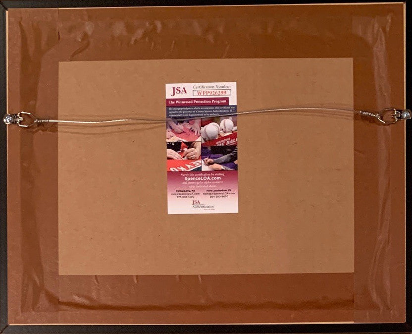 Mario Chalmers Autographed Kansas Jayhawks THE SHOT 2008 National Champions Signed Framed 8x10 Basketball Photo JSA COA-Powers Sports Memorabilia