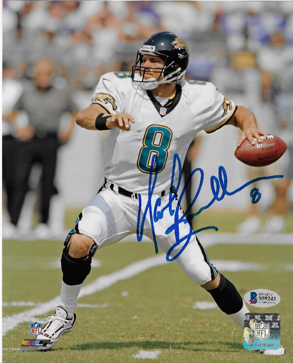 Mark Brunell Autographed Jacksonville Jaguars 8x10 Photo Beckett Witnessed-Powers Sports Memorabilia