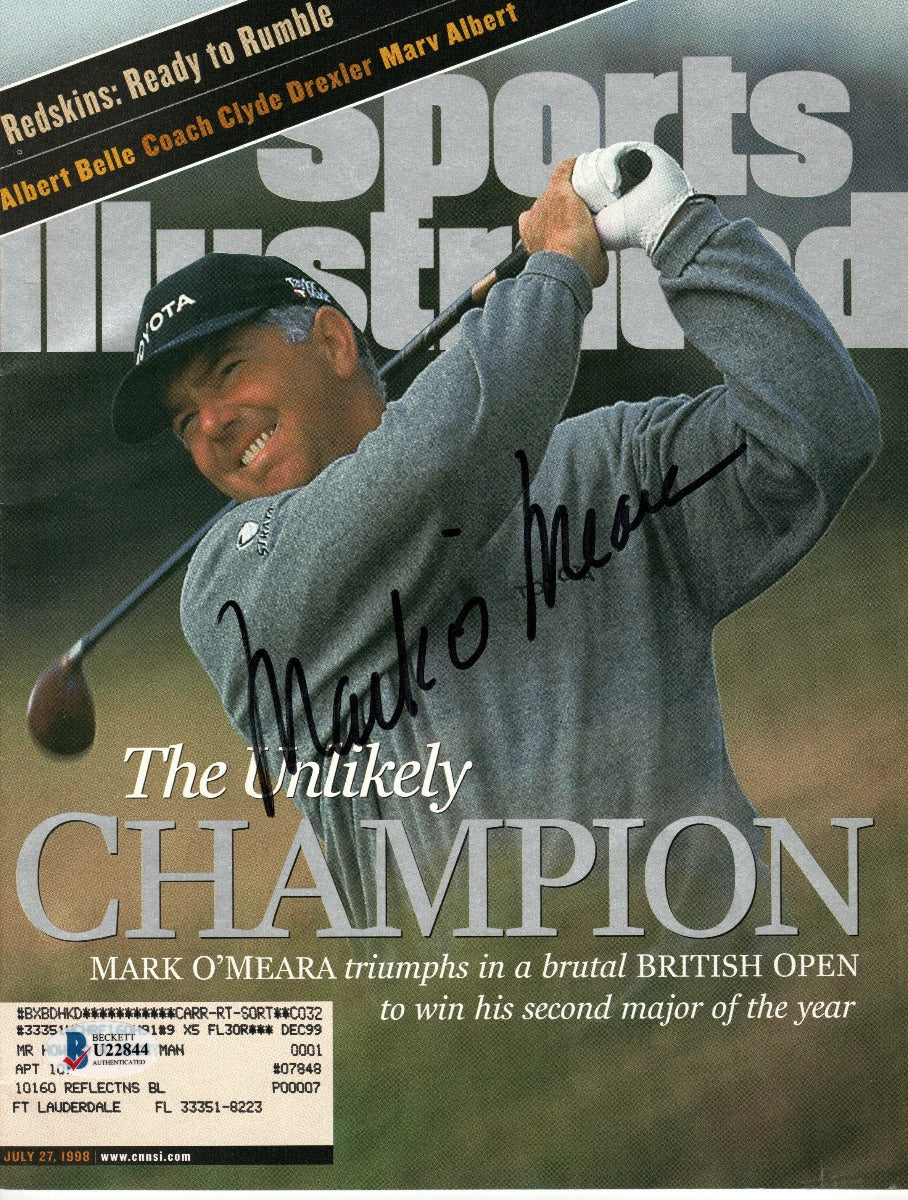 Mark O'Meara Autographed British Open Champion Golf Sports Illustrated 7/27/98 Beckett Authenticated-Powers Sports Memorabilia