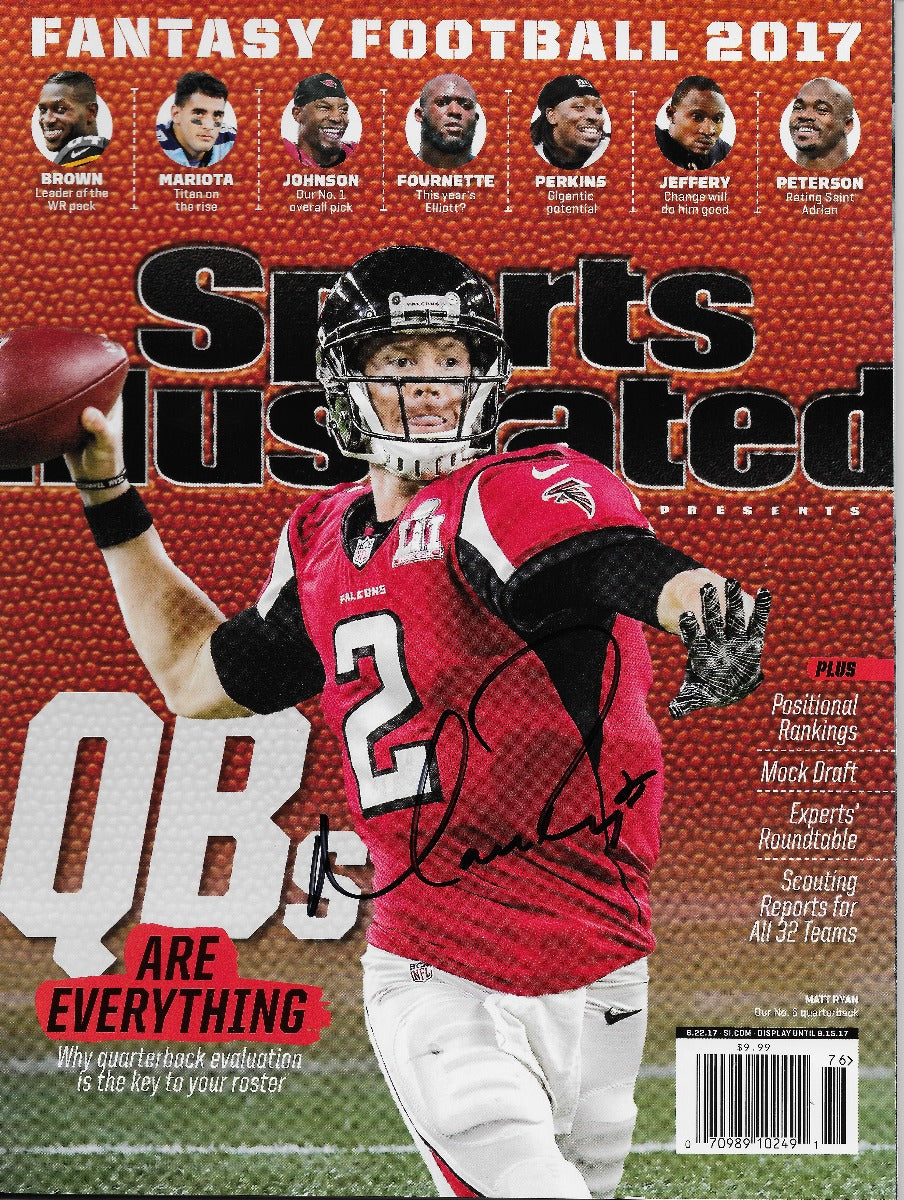 Matt Ryan Autographed Atlanta Falcons Sports Illustrated 6/22/17 Beckett Authenticated-Powers Sports Memorabilia