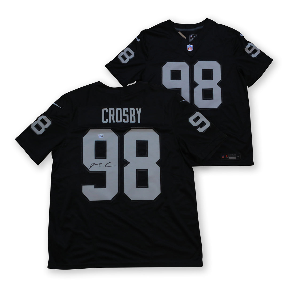 Maxx Crosby Autographed Las Vegas Raiders Signed Nike Limited Football Jersey Fanatics Authentic COA-Powers Sports Memorabilia