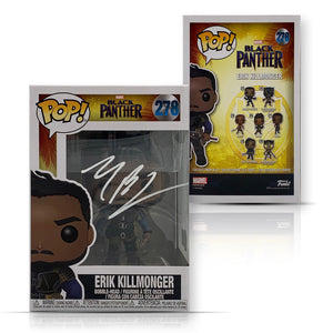 Michael B Jordan Autographed Erik Killmonger Black Panther Signed Funko Pop 278 Beckett COA-Powers Sports Memorabilia