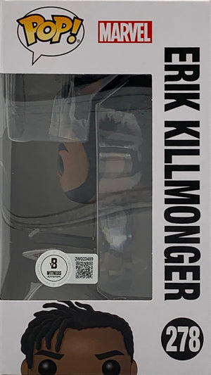 Michael B Jordan Autographed Erik Killmonger Black Panther Signed Funko Pop 278 Beckett COA-Powers Sports Memorabilia