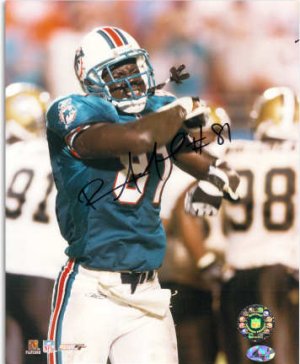Randy McMichael Autographed Miami Dolphins 8x10 Photo-Powers Sports Memorabilia