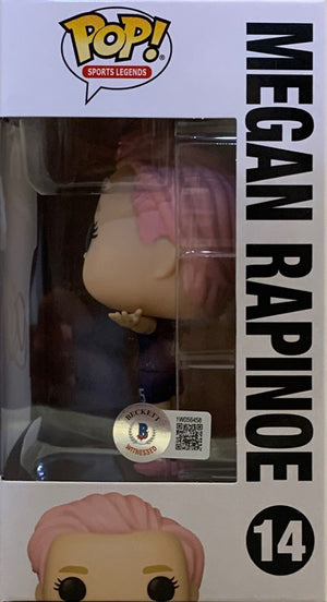 Megan Rapinoe Autographed USA Womens World Cup Signed Soccer Funko Pop #14 Beckett COA White-Powers Sports Memorabilia