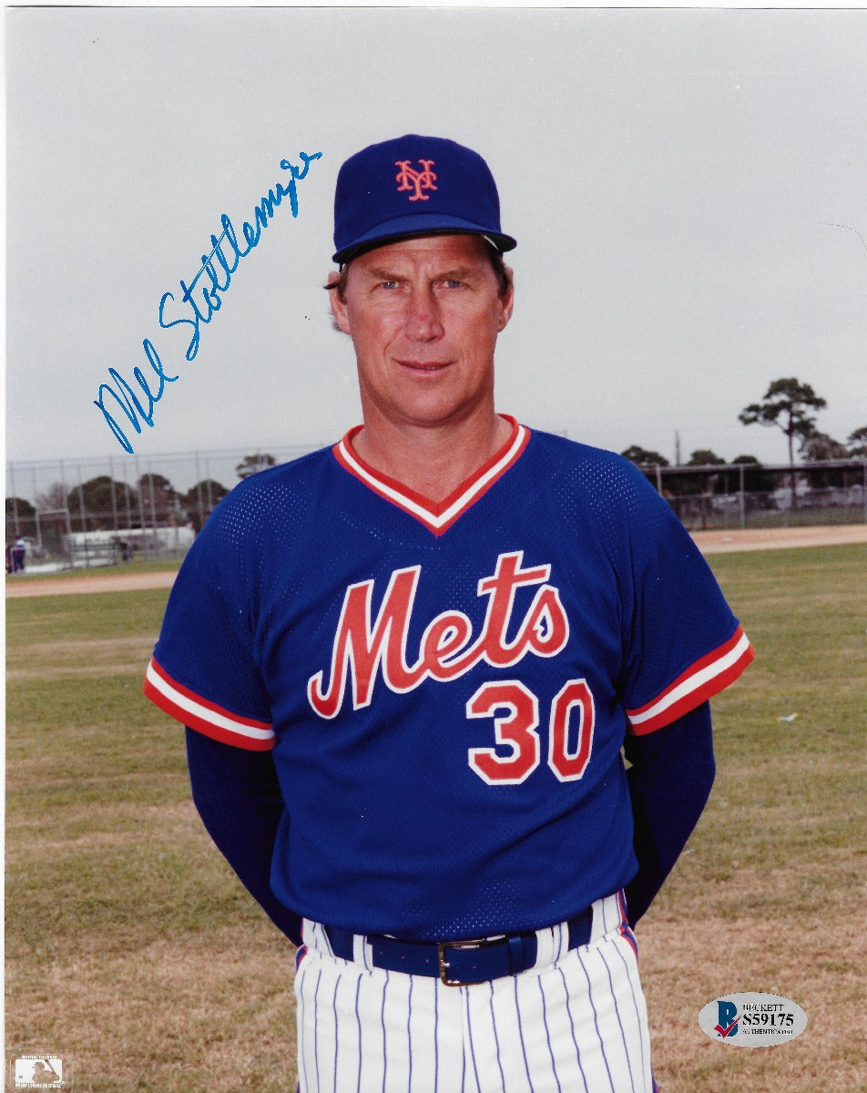 Mel Stottlemyre Autographed New York Mets 8x10 Photo Beckett Authenticated-Powers Sports Memorabilia