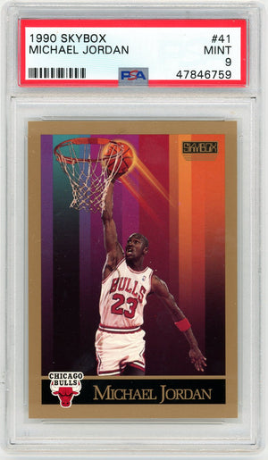Michael Jordan 1990-91 Skybox Basketball Card #41 Graded PSA 9 MINT-Powers Sports Memorabilia