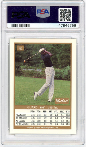 Michael Jordan 1990-91 Skybox Basketball Card #41 Graded PSA 9 MINT