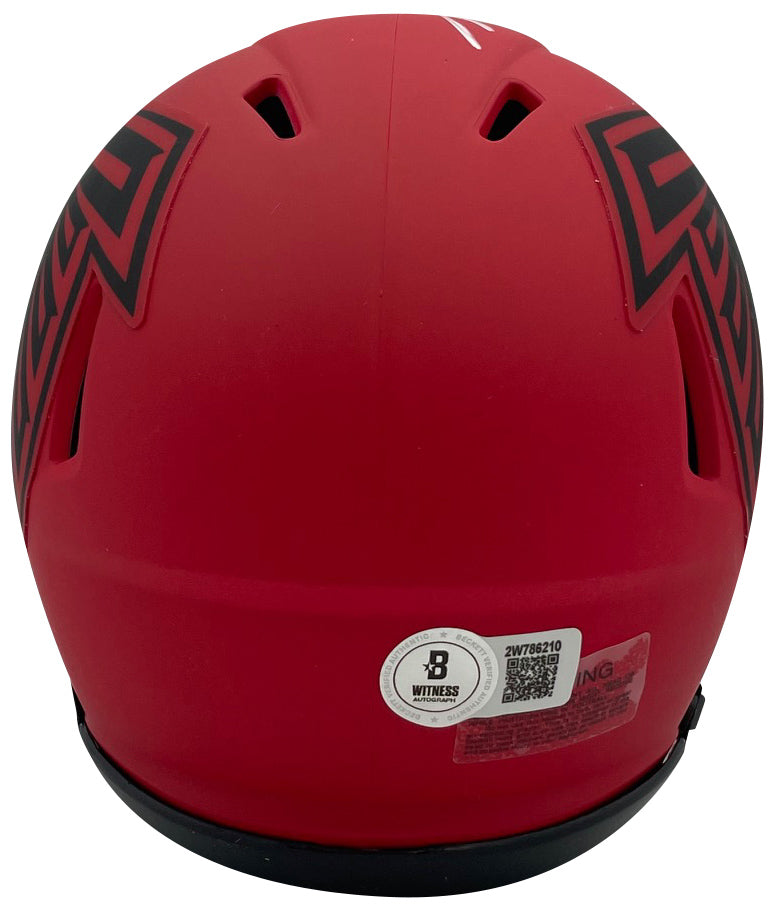 Michael Vick Autographed Atlanta Falcons Signed Football Rave Mini Helmet Beckett COA-Powers Sports Memorabilia