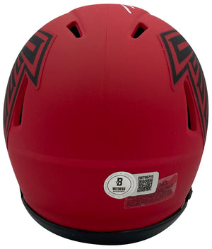 Michael Vick Autographed Atlanta Falcons Signed Football Rave Mini Helmet Beckett COA-Powers Sports Memorabilia