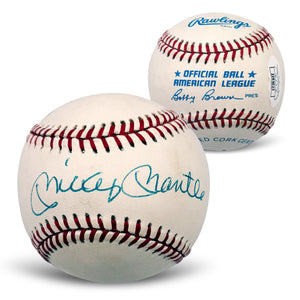 Mickey Mantle Autographed New York Yankees Signed American League Baseball JSA COA With UV Display Case ZZ85025