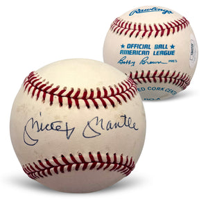 Mickey Mantle Autographed New York Yankees Signed American League Baseball JSA COA With UV Display Case ZZ23981