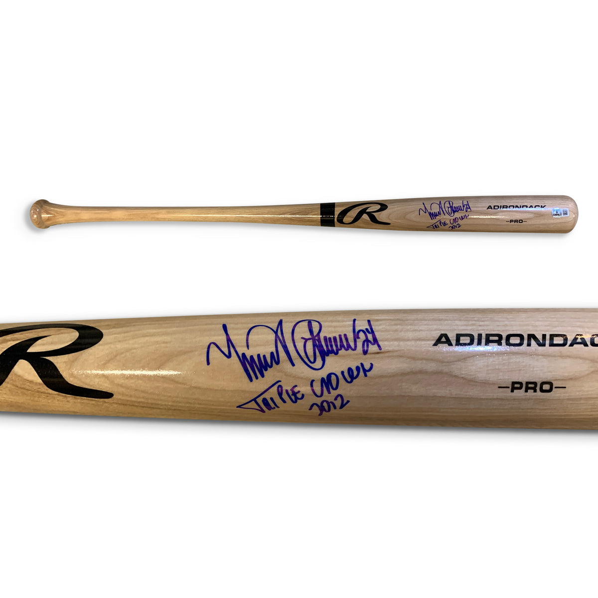 Miguel Cabrera Autographed 34" Signed Baseball Bat TRIPLE CROWN 2012 Beckett COA-Powers Sports Memorabilia
