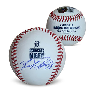 Miguel Cabrera Dédicacé Retraite Logo GRACIAS Signé Baseball Beckett COA Avec Vitrine UV