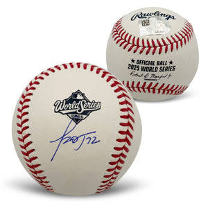 Miguel Rojas Autographed Los Angeles Dodgers 2025 World Series Signed Baseball MLB Authenticated COA With UV Display Case-Powers Sports Memorabilia
