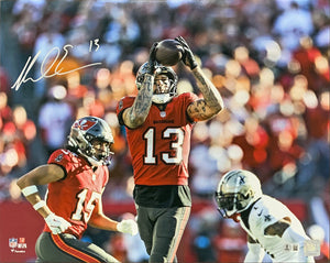 Mike Evans Autographed Tampa Bay Buccaneers Signed Eleventh-Straight 1000 Yard Receiving Season 16x20 Photo Beckett COA-Powers Sports Memorabilia