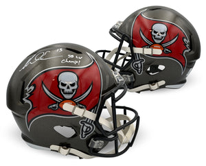 Mike Evans Autographed Tampa Bay Buccaneers Signed Full Size Replica Helmet Super Bowl LV Champs Beckett COA-Powers Sports Memorabilia