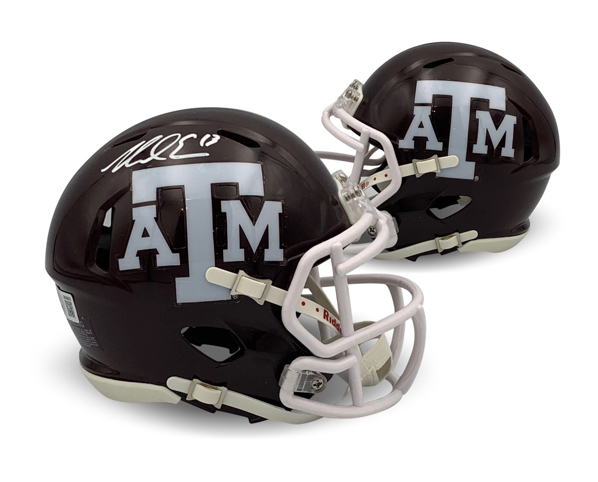 Mike Evans Autographed Texas A&M Aggies Signed Football Mini Helmet Beckett COA Maroon-Powers Sports Memorabilia