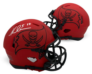 Mike Evans Autographed Tampa Bay Buccaneers Signed Football Rave Mini Helmet Beckett COA-Powers Sports Memorabilia