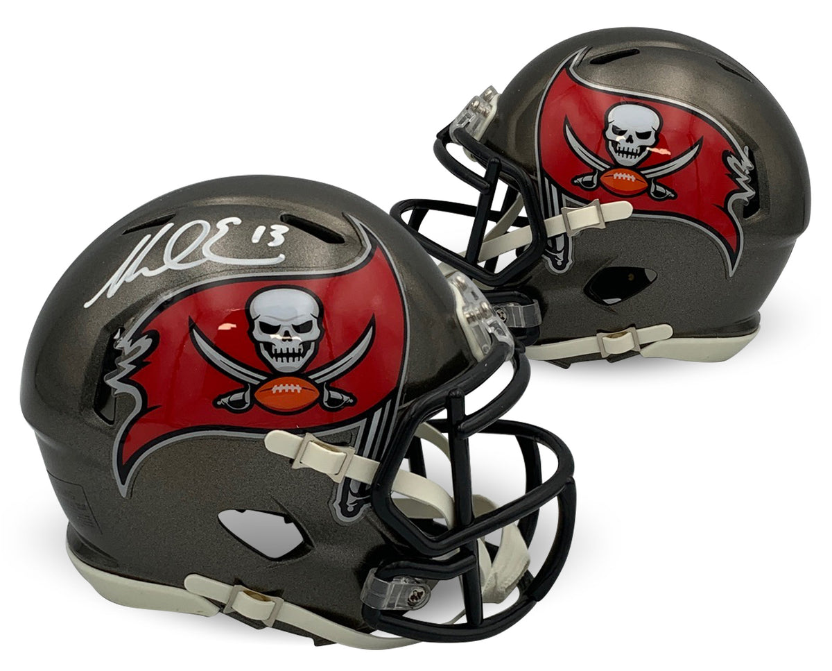 Mike Evans Autographed Tampa Bay Buccaneers Signed Football Mini Helmet Beckett COA-Powers Sports Memorabilia