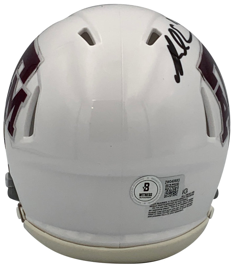 Mike Evans Autographed Texas A&M Aggies Signed Football Mini Helmet Beckett COA White-Powers Sports Memorabilia