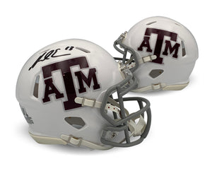 Mike Evans Autographed Texas A&M Aggies Signed Football Mini Helmet Beckett COA White-Powers Sports Memorabilia