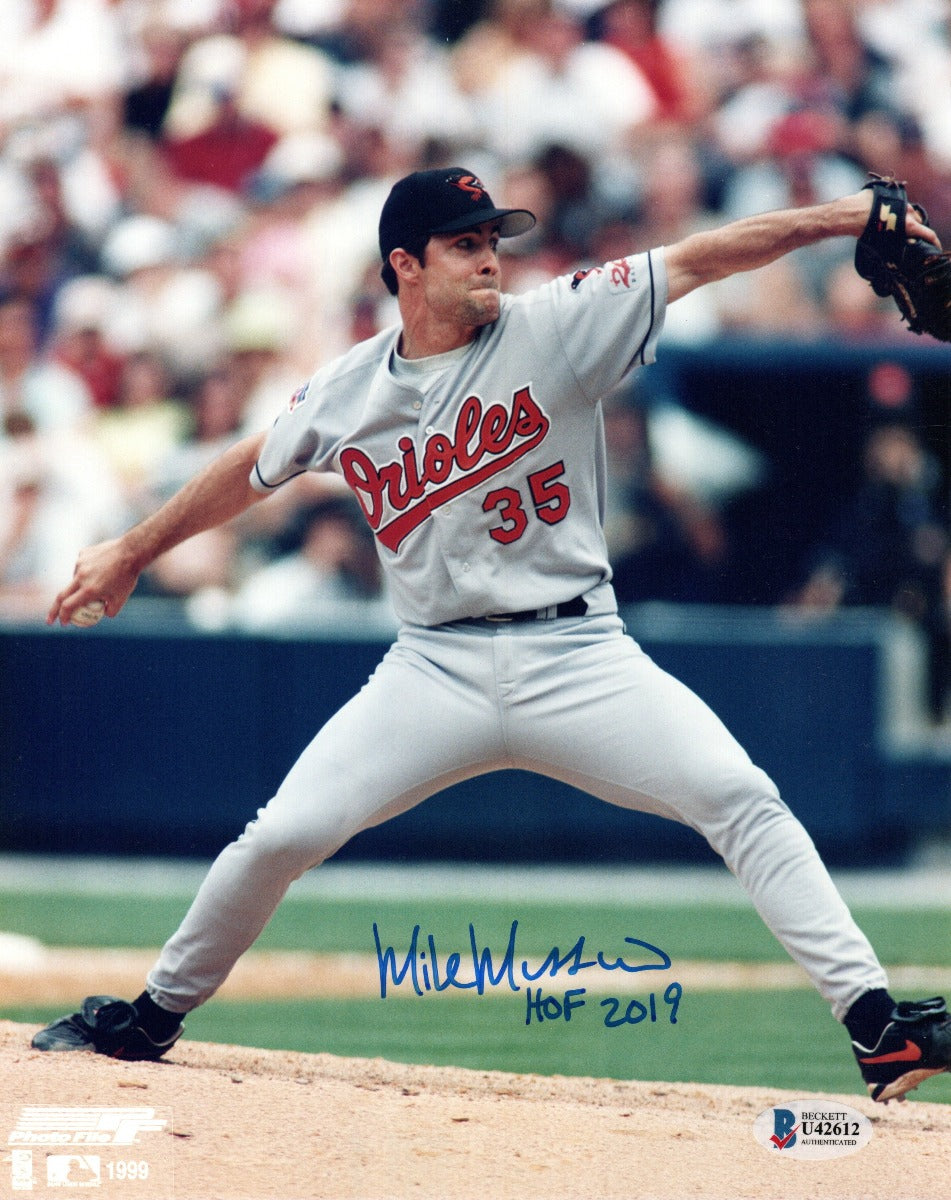Mike Mussina Autographed Baltimore Orioles 8x10 Photo W/ 2019 Beckett Authenticated-Powers Sports Memorabilia