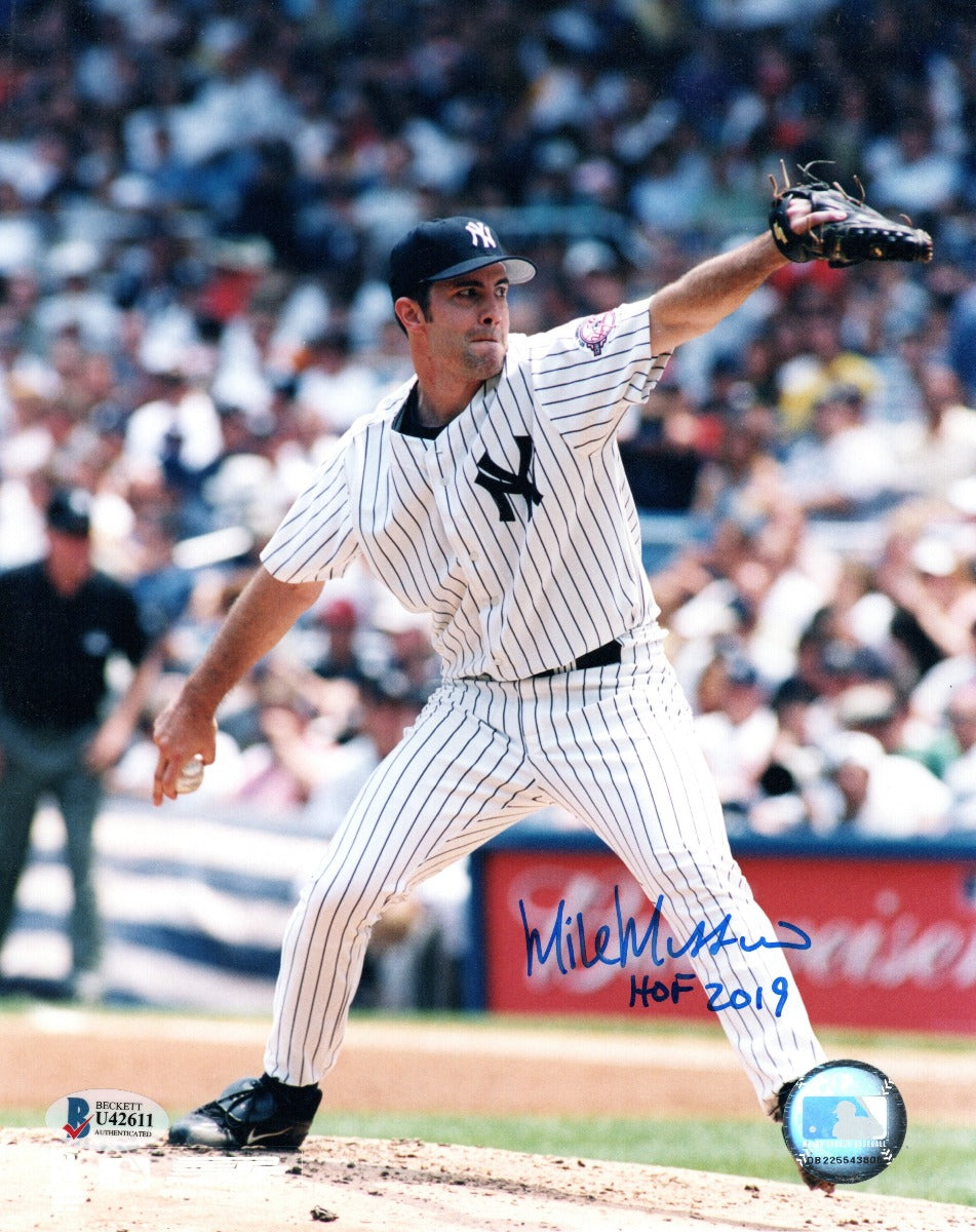 Mike Mussina Autographed New York Yankees 8x10 Photo W/ 2019 Beckett Authenticated-Powers Sports Memorabilia