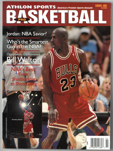 Michael Jordan unsigned 1995-96 Chicago Bulls Preseason Basketball Magazine-Powers Sports Memorabilia